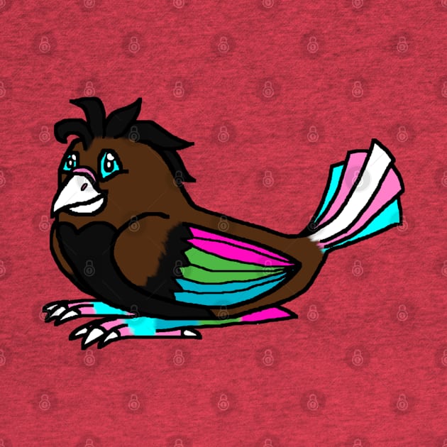 Polysexual Pride Bird by HuskyWerewolf